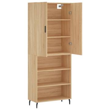 Stylish Highboard Sonoma Oak | Engineered Wood 69.5x34x180 cm