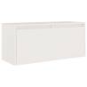 Wall Cabinet White 80x30x35 cm | Solid Wood Pine Furniture