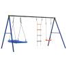 Outdoor Swing Set with Swing, Ladder & Nest Swing - Hipomarket