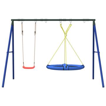 Outdoor Swing Set with Swing & Saucer Swing - Fun for Kids!