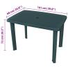 Weather-Resistant Green Garden Table - 101x68x72 cm