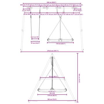 Outdoor Swing Set with Swing & Saucer Swing - Fun for Kids!