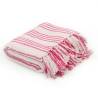  Throw Cotton Stripes 125x150 cm Pink and White Colour pink and white Size 125 x 150 cm Quantity in Package 1 