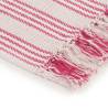 Pink and White Cotton Stripes Throw 125x150 cm | Hipo Market