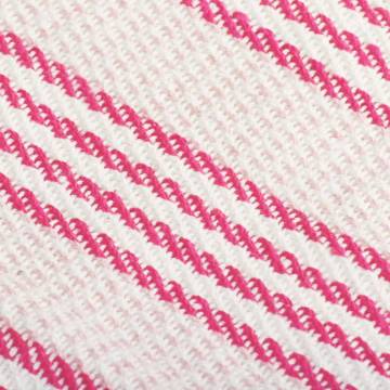 Pink and White Cotton Stripes Throw 125x150 cm | Hipo Market