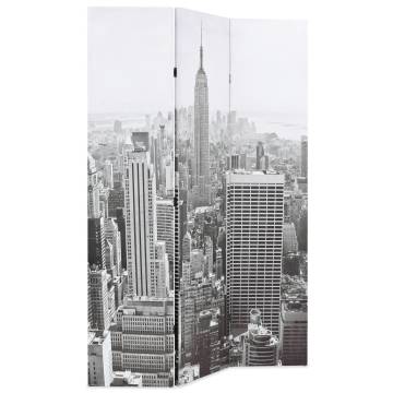 Folding Room Divider 120x170 cm New York - Black & White