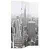 Folding Room Divider 120x170 cm New York - Black & White