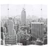  Folding Room Divider 228x170 cm New York by Day Black and White Size 228 x 170 cm Number of 1 