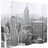 Folding Room Divider New York 228x170 cm Black & White