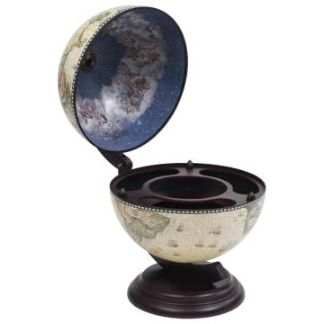 Eucalyptus Wood Globe Bar - Stylish Wine Stand in Green