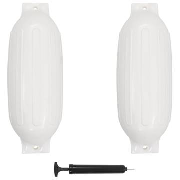 Boat Bumper 2 pcs White 69x21.5 cm PVC - Durable & Protective