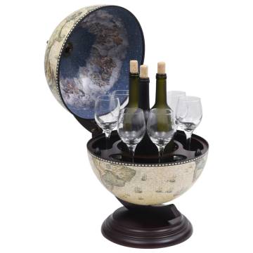 Eucalyptus Wood Globe Bar - Stylish Wine Stand in Green