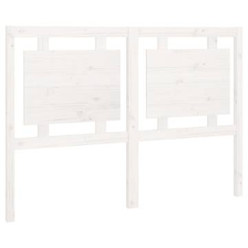 Stylish White Bed Headboard - Solid Pine Wood | Hipomarket