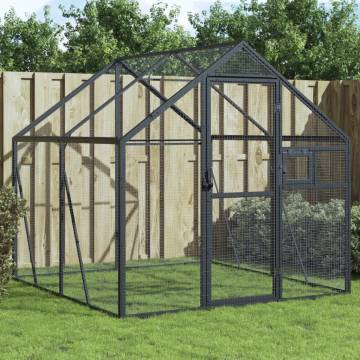 Aviary Anthracite 1.79x2x1.85 m Aluminium - Durable Bird Home