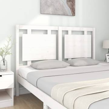 Stylish White Bed Headboard - Solid Pine Wood | Hipomarket