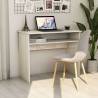 Desk High Gloss White 90x50x74 cm Engineered Wood Colour high gloss white 