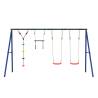 Outdoor Swing Set with Swings, Trapeze & Disc Swing | HipoMarket