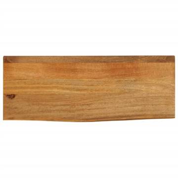 Live Edge Solid Mango Wood Table Top - 90x20x2.5 cm