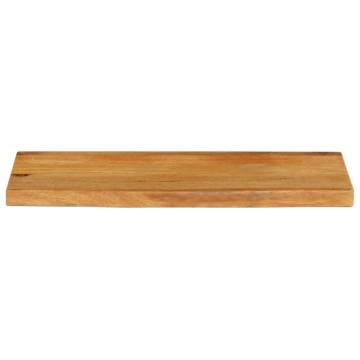 Live Edge Solid Mango Wood Table Top - 90x20x2.5 cm