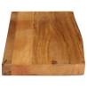 Live Edge Solid Mango Wood Table Top - 90x20x2.5 cm