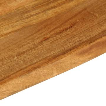 Live Edge Solid Mango Wood Table Top - 90x20x2.5 cm