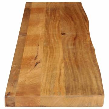 Live Edge Solid Mango Wood Table Top - 160x20x2.5 cm