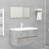 2 Piece Bathroom Furniture Set Concrete Grey Engineered Wood Colour concrete grey Number of 1 Number of Pieces 