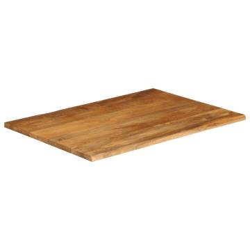 Table Top Live Edge 90x80 cm - Solid Wood Mango | Hipomarket