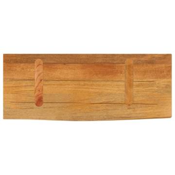 Table Top Live Edge - Solid Mango Wood 80x20x3.8 cm