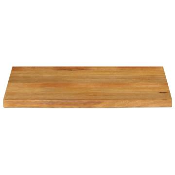 Live Edge Solid Wood Mango Table Top - 70x60 cm