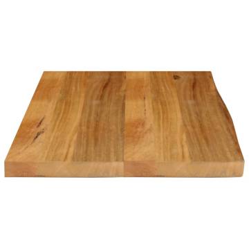 Live Edge Solid Wood Mango Table Top - 70x60 cm