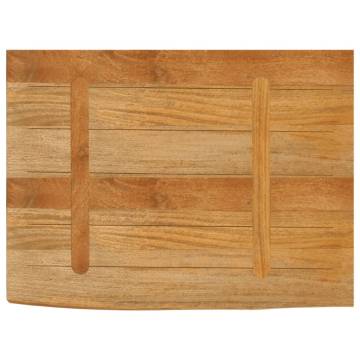 Live Edge Solid Wood Mango Table Top - 70x60 cm