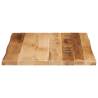 Table Top Live Edge 60x60 cm - Solid Rough Mango Wood