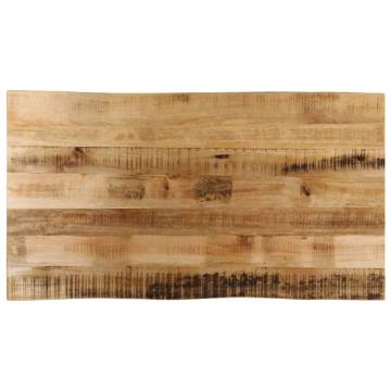 Live Edge Solid Wood Table Top 120x60 cm - Unique & Durable