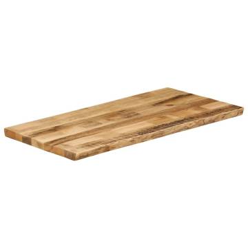 Live Edge Solid Wood Table Top 120x60 cm - Unique & Durable