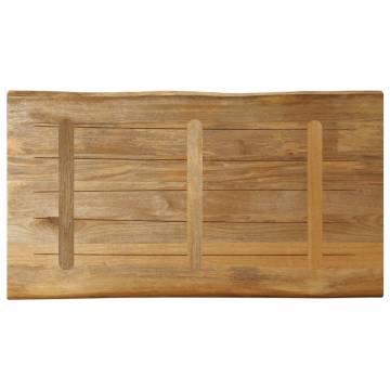 Live Edge Solid Wood Table Top 120x60 cm - Unique & Durable