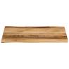 Live Edge Solid Mango Wood Table Top 90x60 cm - Rustic Design