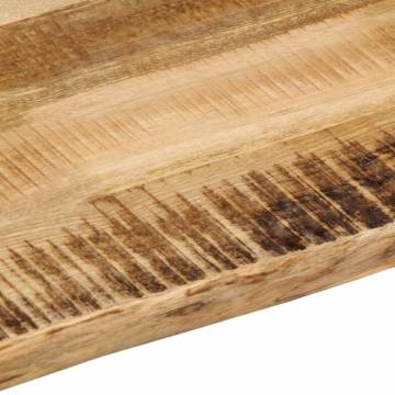 Live Edge Solid Mango Wood Table Top 90x60 cm - Rustic Design