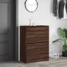 Shoe Cabinet with 2 Flip-Drawers – Brown Oak Storage Solution