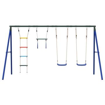 Outdoor Swing Set with Swings, Trapeze & Ladder - Hipomarket