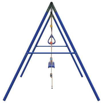 Outdoor Swing Set with Swings, Trapeze & Ladder - Hipomarket