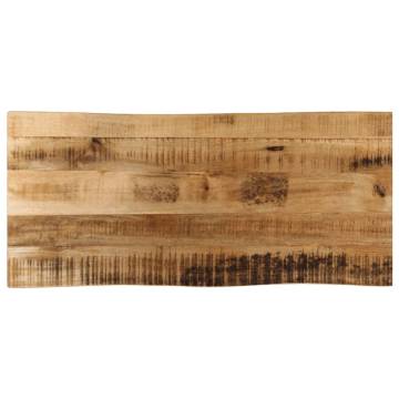 Live Edge Solid Mango Wood Table Top 80x40 cm | HipoMarket