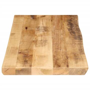 Live Edge Solid Mango Wood Table Top 80x40 cm | HipoMarket