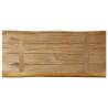 Live Edge Solid Mango Wood Table Top 80x40 cm | HipoMarket