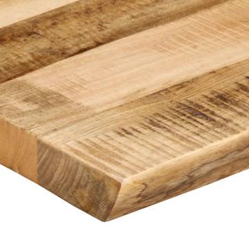 Live Edge Solid Mango Wood Table Top 80x40 cm | HipoMarket