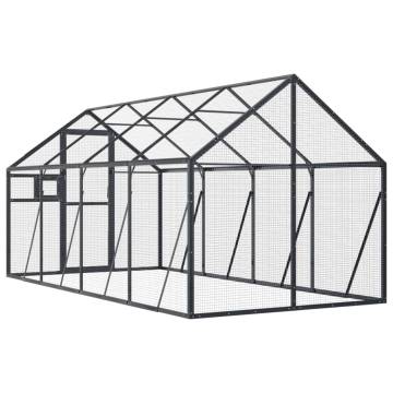 Aviary Anthracite 1.79x4x1.85m Aluminium - Durable Bird Cage