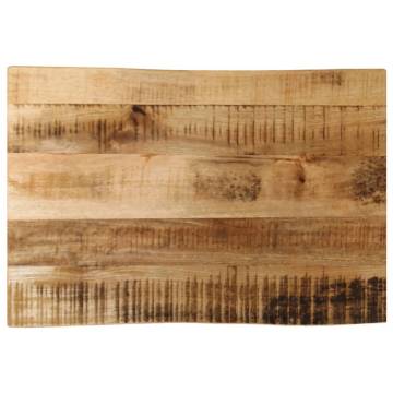 Live Edge Solid Mango Wood Table Top - 50x40cm | Hipo Market