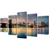 Canvas Wall Print Set Brooklyn Bridge River View 200 x 100 cm Size 200 x 100 cm Quantity in Package 1 Type of print brooklyn bridge river view 