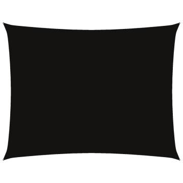 Sunshade Sail Oxford Fabric Rectangular 6x7m Black - Hipomarket