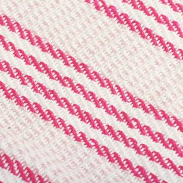 Cotton Stripes Throw 160x210 cm - Pink & White | Hipo Market